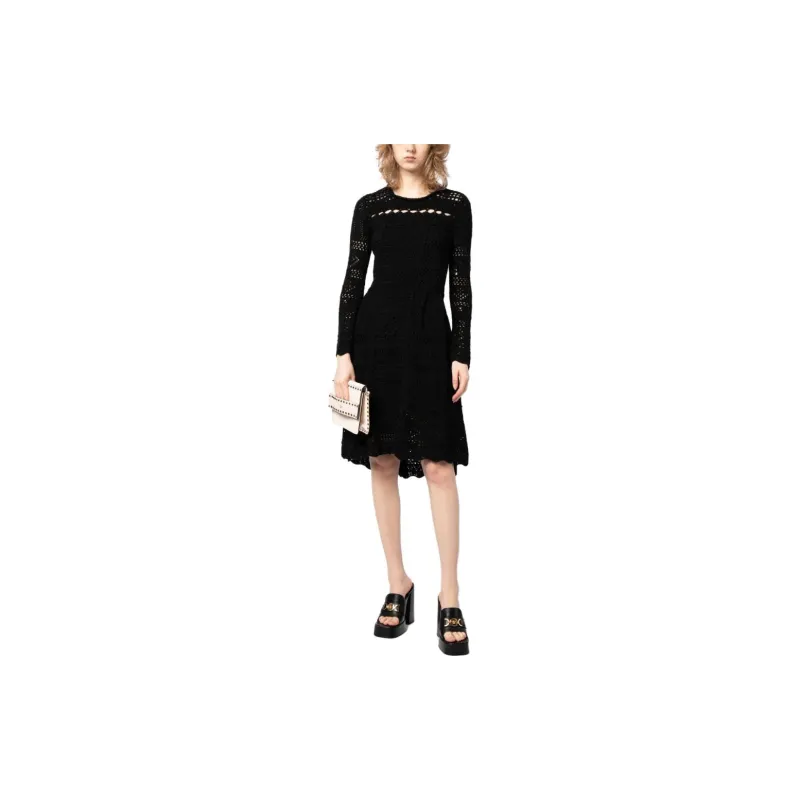 PRADA Flared skirt Crochet Dress-3