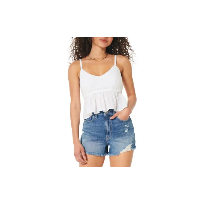 Hollister Denim Shorts Women's Medium Washable-1