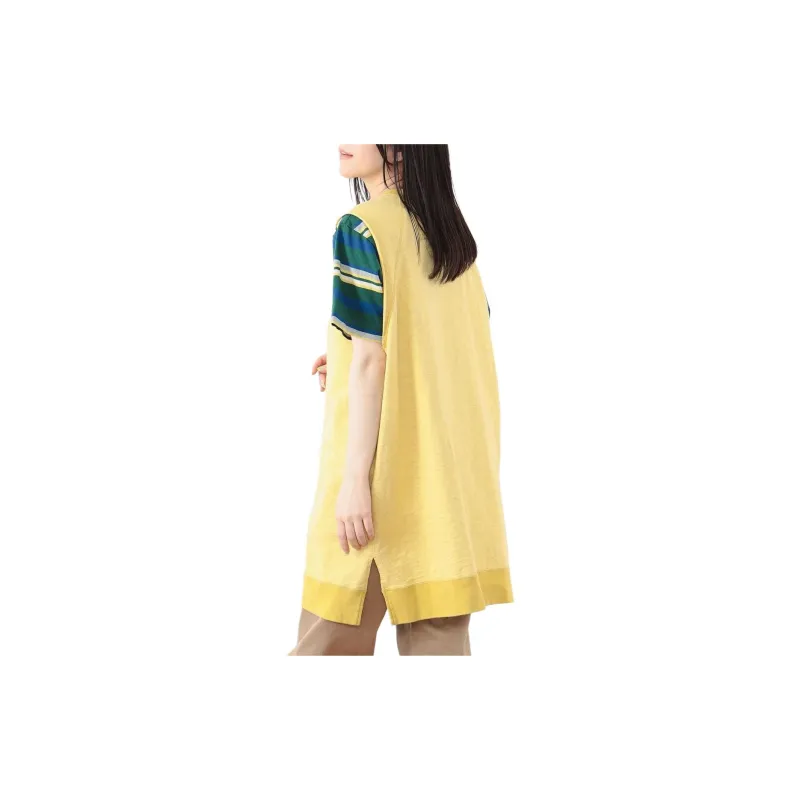 Beams Sleeveless Dress Women's Mustard-3