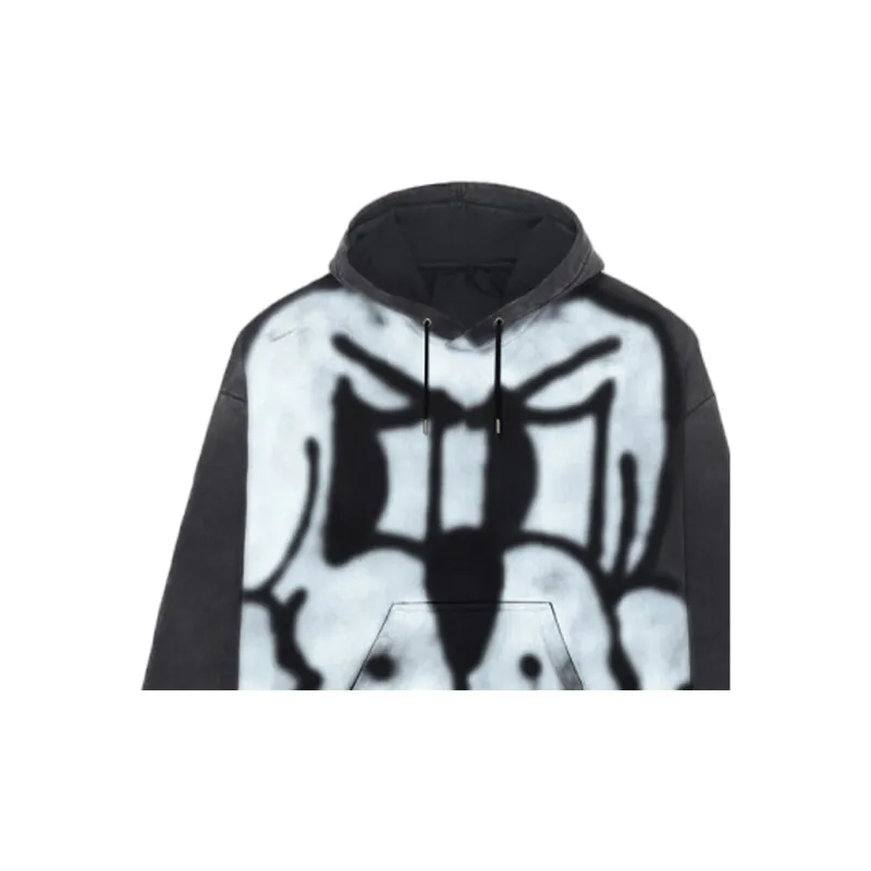 Givenchy X Chito Oversized Hoodie With Tag Effect Dog Print 'Black'-4