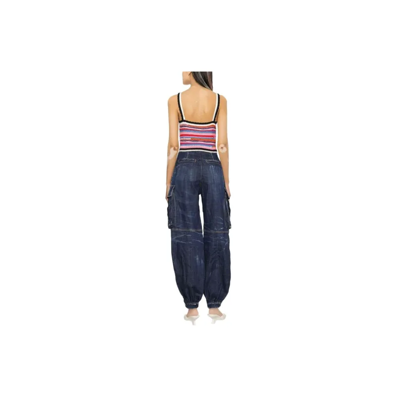 DSQUARED 2 Striped Crochet knit Vest-2