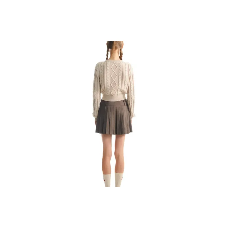 Kirsh FW23 Casual Short Skirts Women's Brown-3