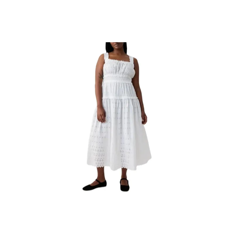 Doen X GAP DOEN Collaboration Series Slip Dresses Women's White-3