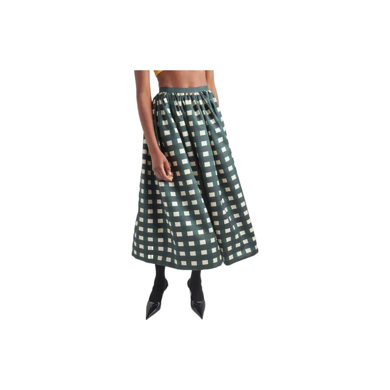 PRADA Casual Long Skirts Women's Green-3