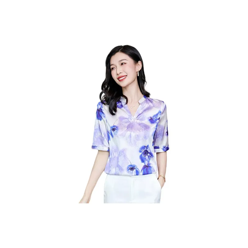 Yi Mengyuan Heavyweight Mulberry Silk Silk Shirt Women's-2