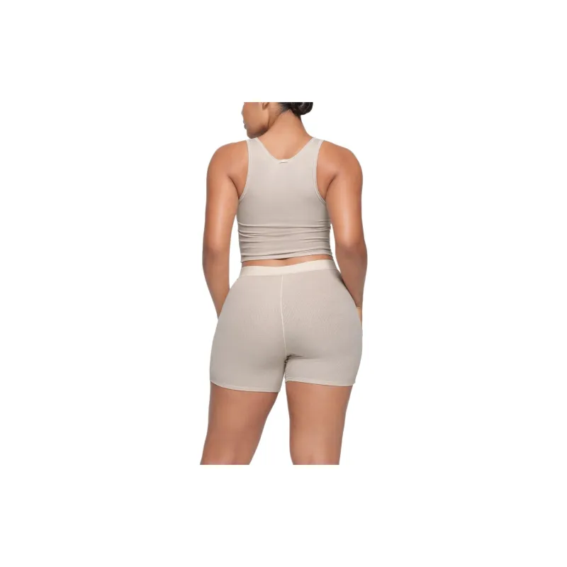 SKIMS COTTON RIB TANK Tank Tops Women's STONE/Stone Color-1