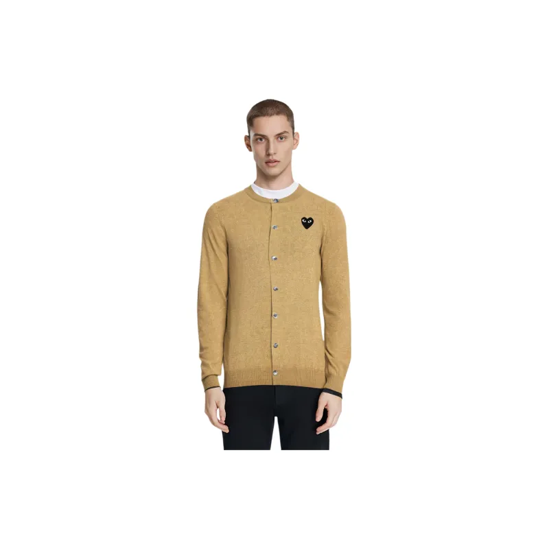CDG Play Sweaters Unisex Top Light Camel-1