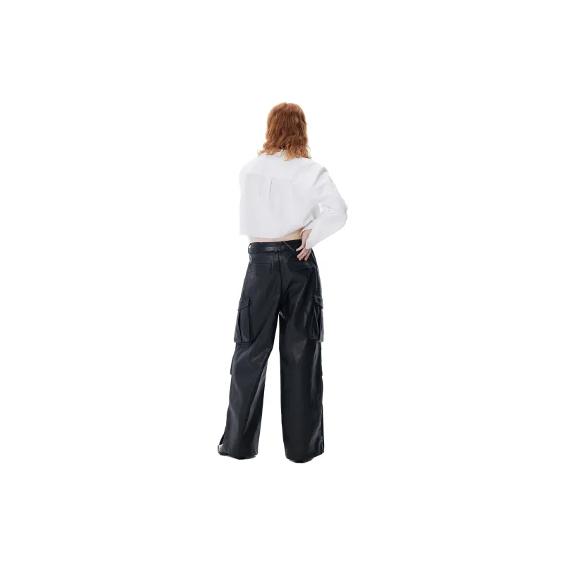 RUNTOTHEFUTURE SS22 Straight Casual Pants Unisex Black-2