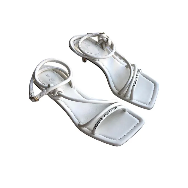 LOUIS VUITTON Nova One Strap Sandals Women's White-2