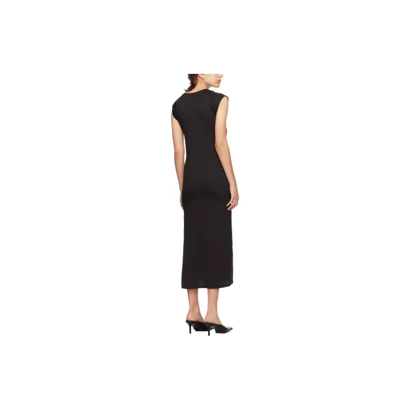 FRAME Short Sleeved Dress Women's Black-2
