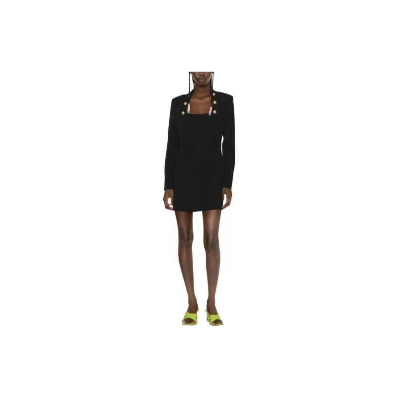 BALMAIN Long Sleeved Dresses Women's Black-2