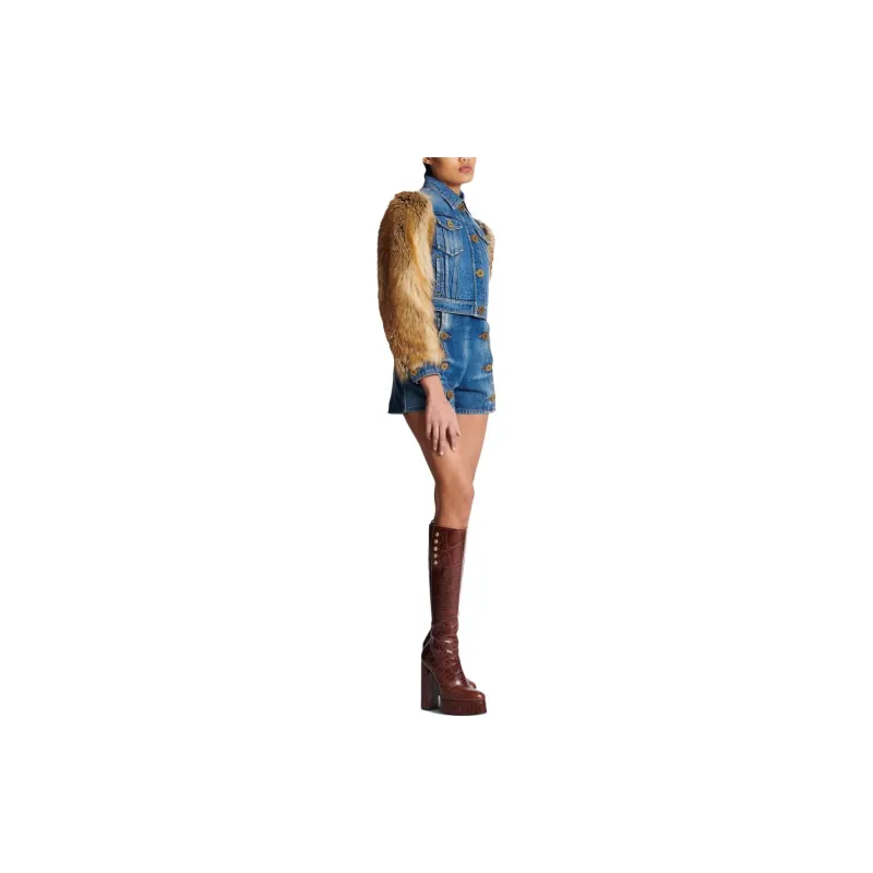 BALMAIN Jackets Women's Blue-4