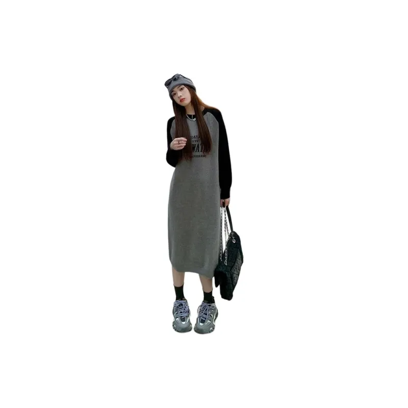 Emodues Long Sleeved Dresses Women's Obsidian Black-1