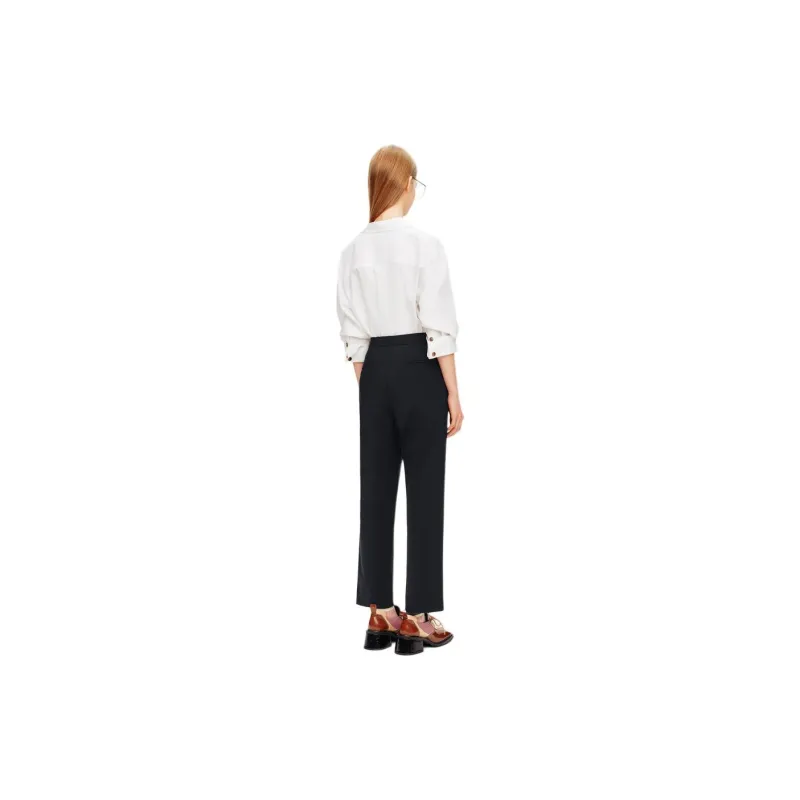 PSALTER Casual Pants Women's Navy Blue-4