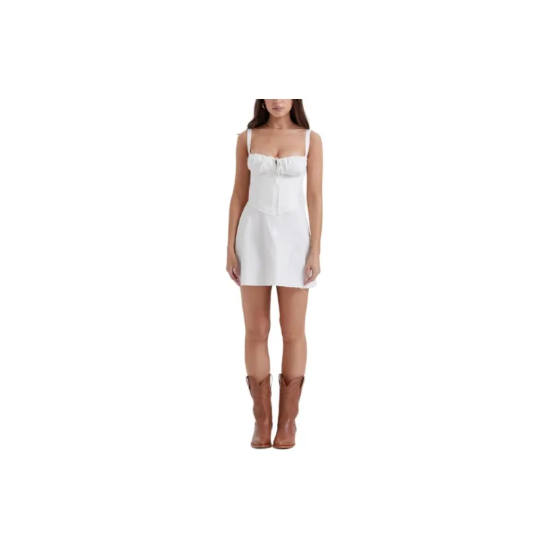 HOUSE OF CB Slip Dress Women's White/White-2