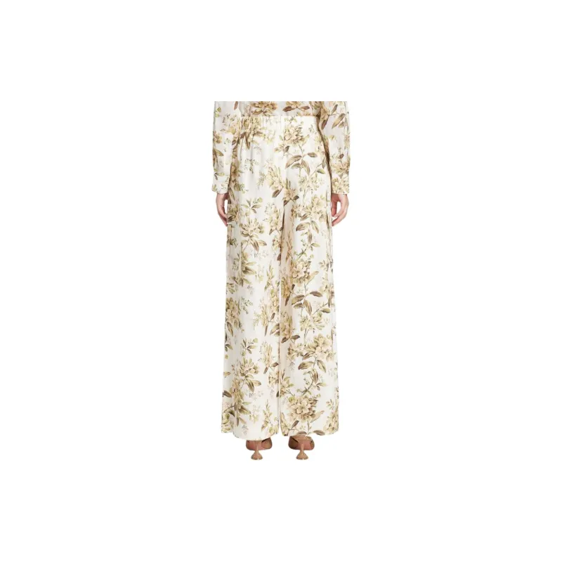 Zimmermann Golden Relaxed Floral Printed Pants-2