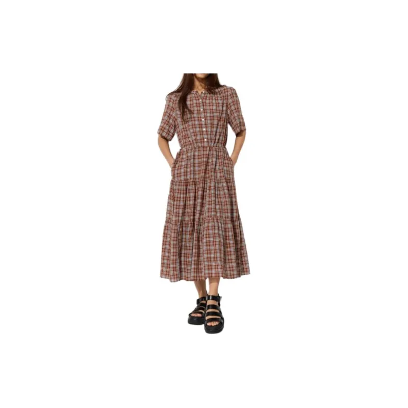 UNIQLO Long Sleeved Dresses Women's Camel-1