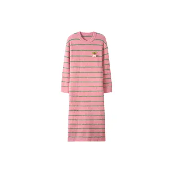 MIIOW Nightgown Women's Pink Stripes