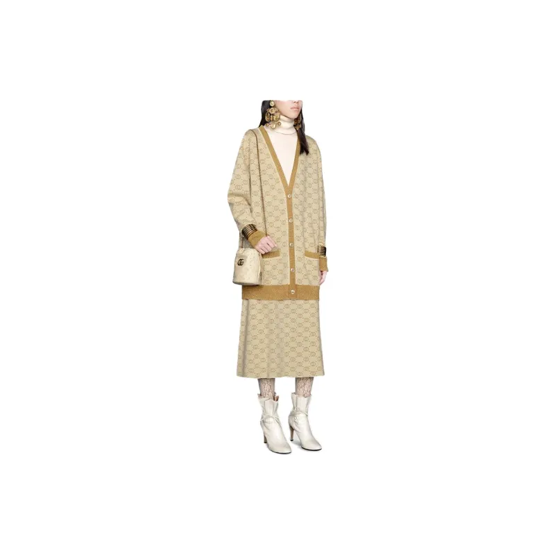 GUCCI Gg Pattern Buttoned Cardigan-3