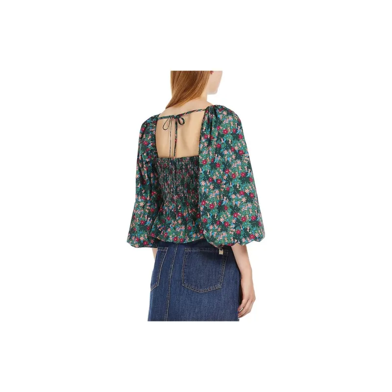 WEEKEND MaxMara All Over Floral Printed Balloon Sleeved Top-3