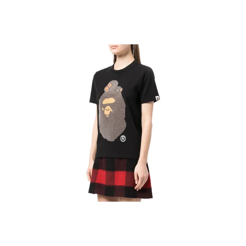 A BATHING APE T Shirts Women's Black-2