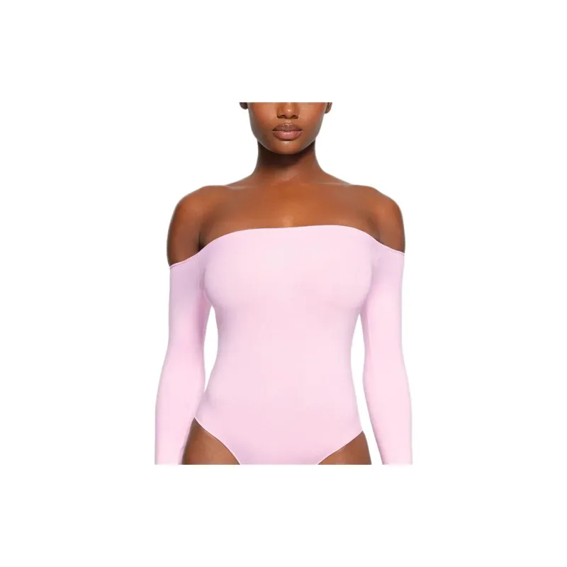 SKIMS ESSENTIAL OFF THE SHOULDER BODYSUIT Bodysuits Women's CHERRY BLOSSOM/Cherry Blossom-1