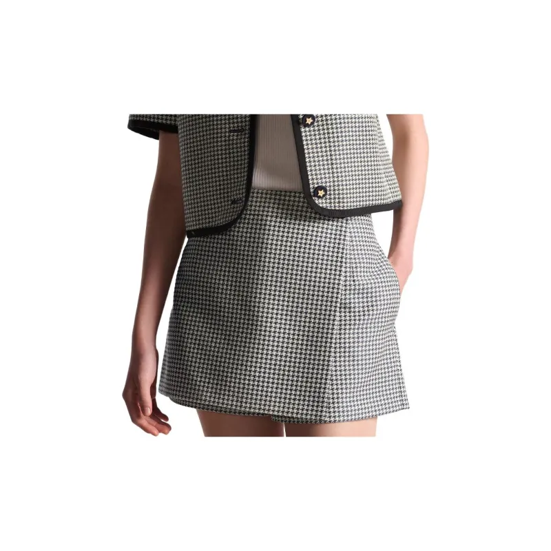 DIOR Casual Short Skirts Women's Black White-3