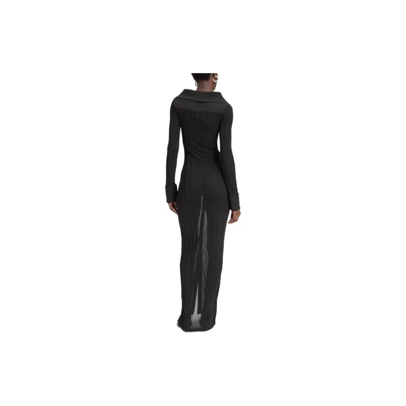 Jacquemus Knitted Long Shirt Dress-3