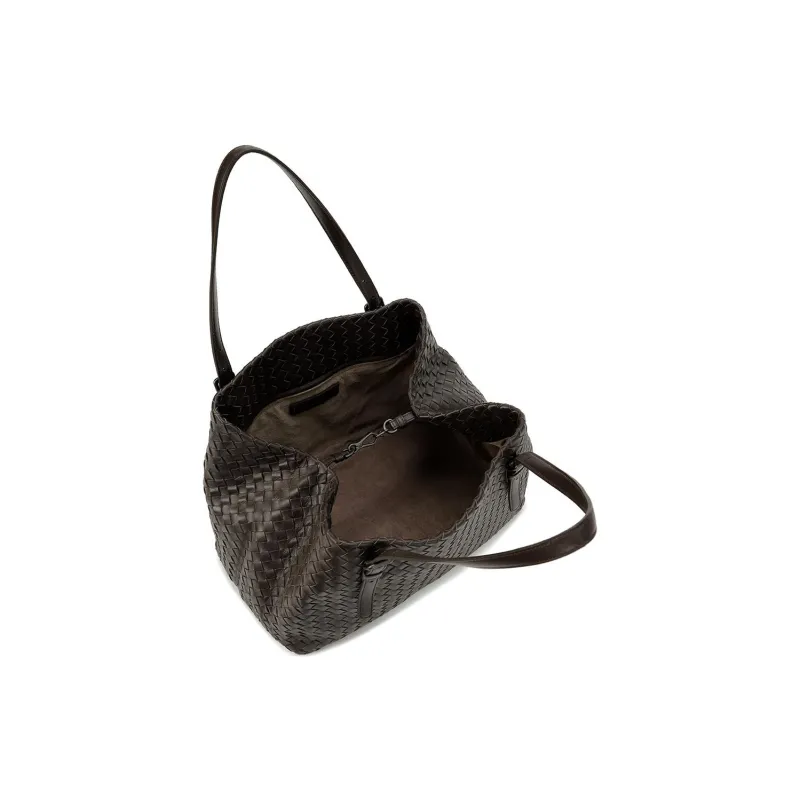 Bottega Veneta Lambskin Tote Bag, Shopping Bag, Handbag Women's Brown-2