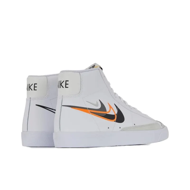 Nike Blazer Mid Next Nature GS 'Multi-Swoosh - White Bright Mandarin'-3
