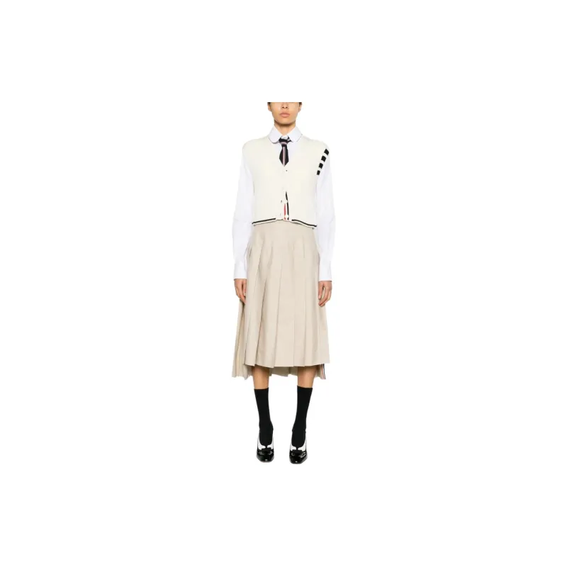 THOM BROWNE 4 Bar Stripe Intarsia knit Vest-1