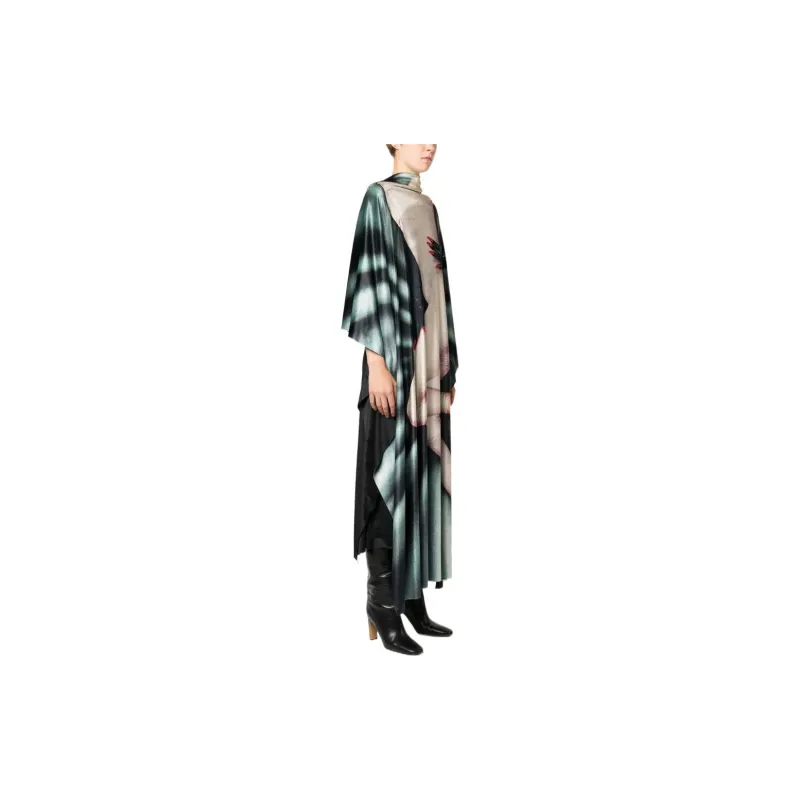 LOEWE FW22 Long Sleeved Dress Women's Green-3