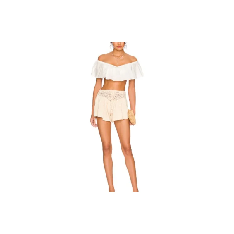 FREE PEOPLE Casual Shorts Women's Beige-1