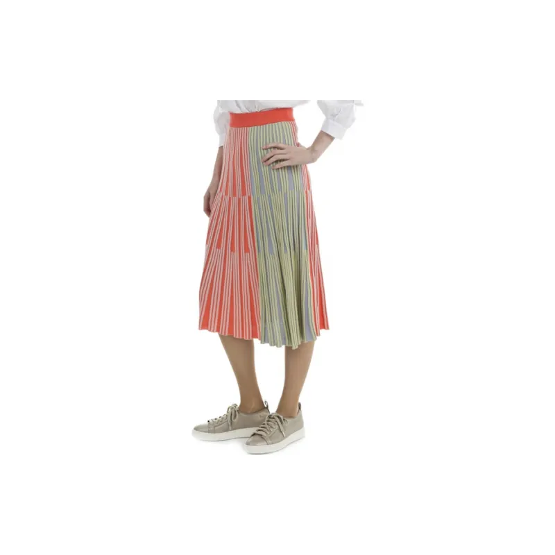 KENZO Knit Long Skirt Women's Orange-4