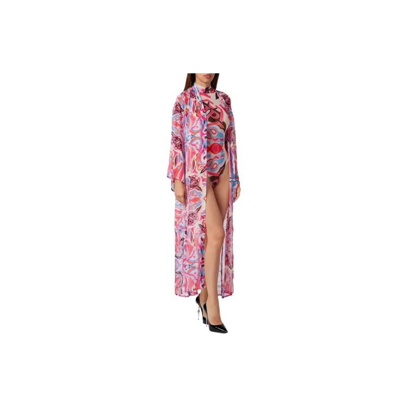 PHILIPP PLEIN Kaleidoscopic print Silk Kaftan-1