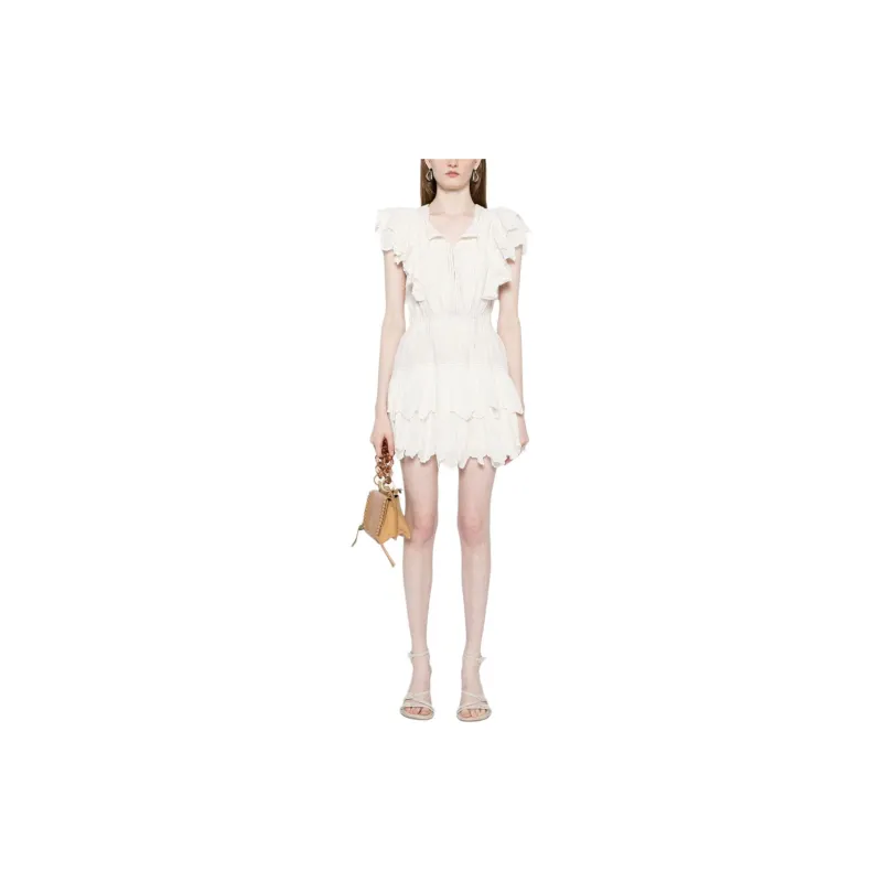 LOVESHACKFANCY Darryl Ruffled Mini Dress-1