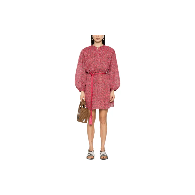 ISABEL MARANT ETOILE Kildi Floral Printed Tied Waist Dress-1