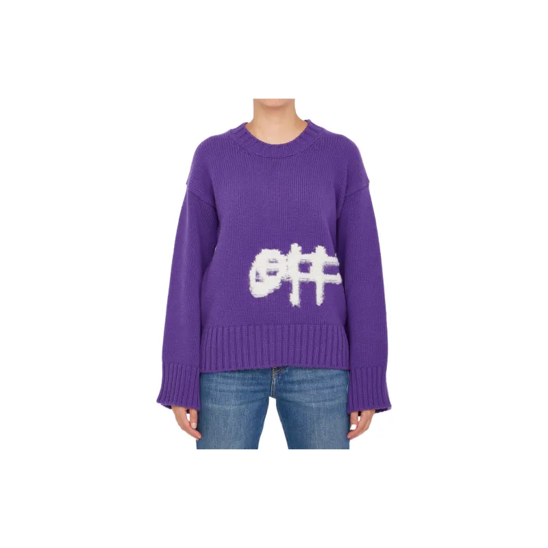OFF-WHITE Logo Intarsia Jumper-2