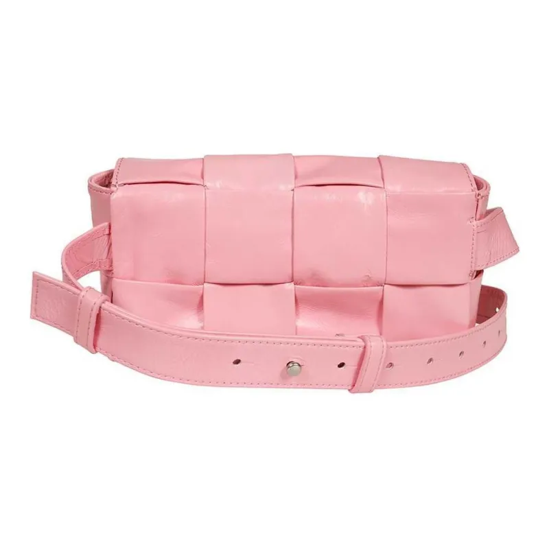 Bottega Veneta Cassette Belt Cow Leather Box Bag, Camera Bag, Crossbody Bag, Fanny Pack Mini Men's Pink-2