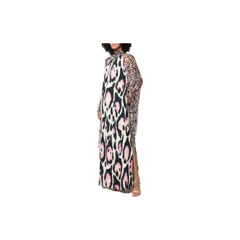 Roberto Cavalli Leopard-print Kaftan Dress-3