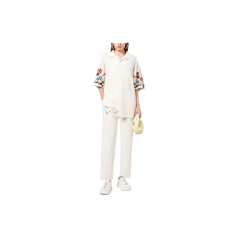 MIRA MIKATI Knitted Sports Pants Women's Ecru-1