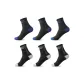 3 Black+3 Navy Blue