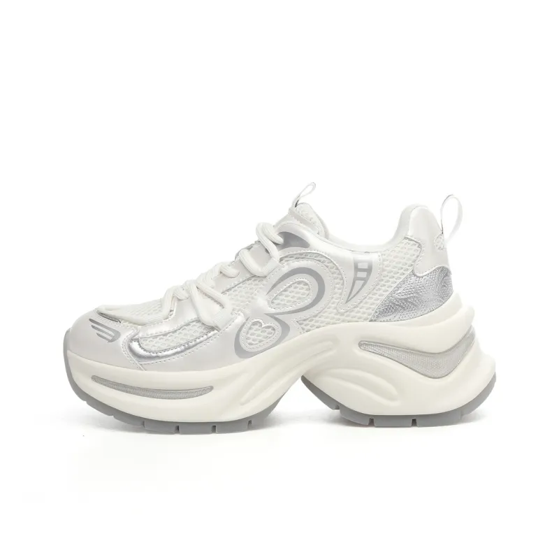 RED DRAGONFLY Platform Chunky Sneakers Height Increasing Lightweight Breathable Trendy Sports & Casual Shoes Women's-8