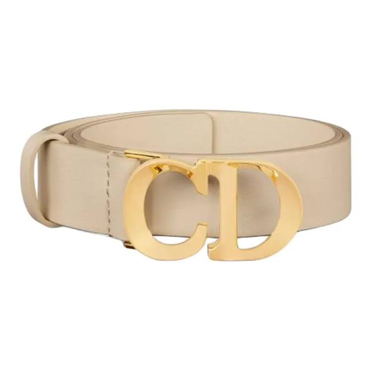 DIOR Calfskin Leather Belts Women's Rope Color Width 3cm-0