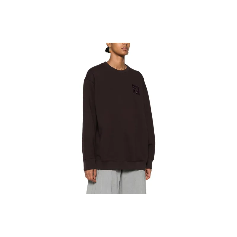 FENDI Logo Embroidered Crewneck Sweatshirt-3