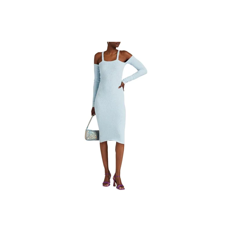 Rotate Long-Sleeved Dresses Women's Light Blue-1