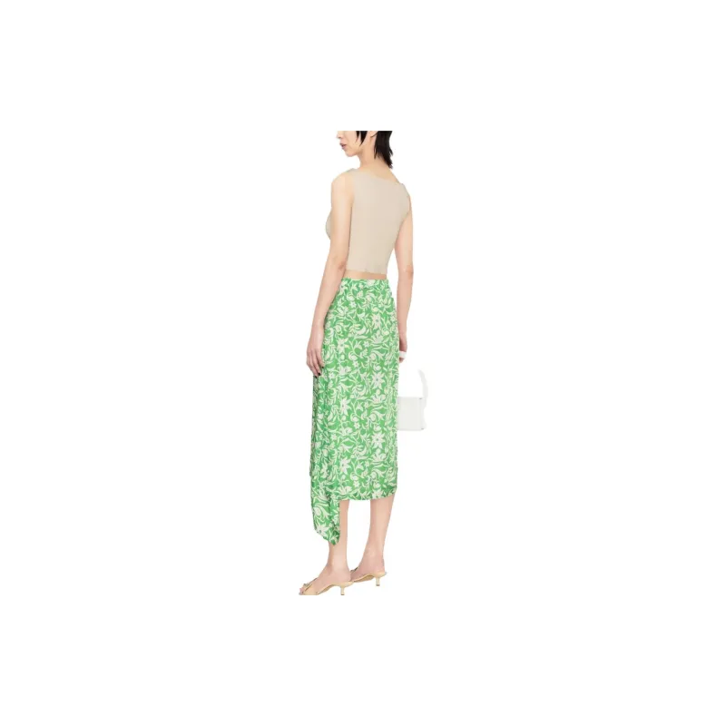 Maje Casual Long Skirts Women's Green-2