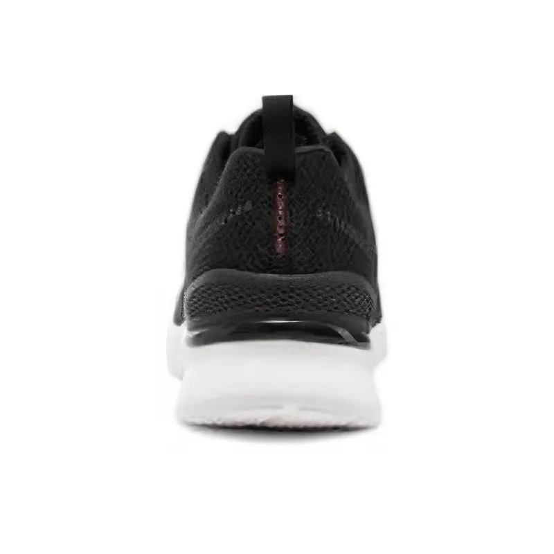 Skechers Cushioning, Wear Resistant Low Top Casual Running Shoes Men's Black Red-2
