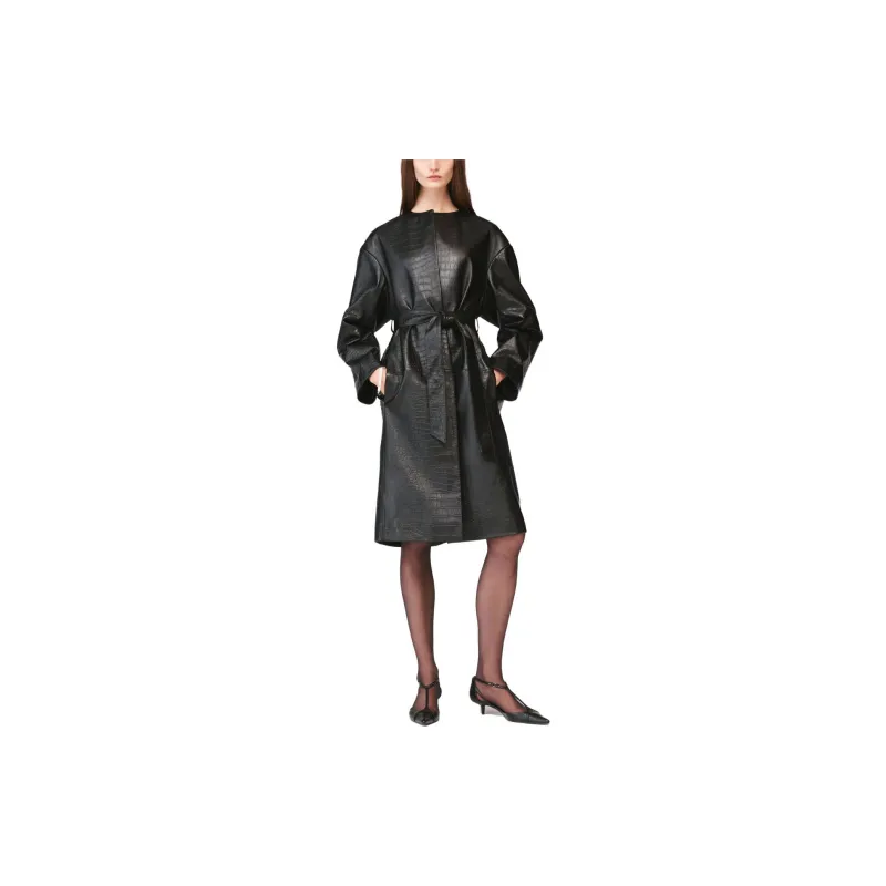 ZARA Leather Jackets Women's Black-2