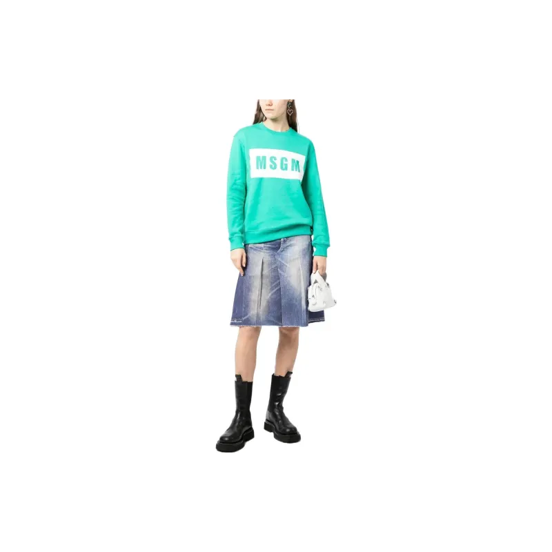 MSGM Sweatshirts Women's Mint Green-1